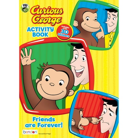 Bendon Publishing PBSKids Curious George Color and Activity Book with Stickers