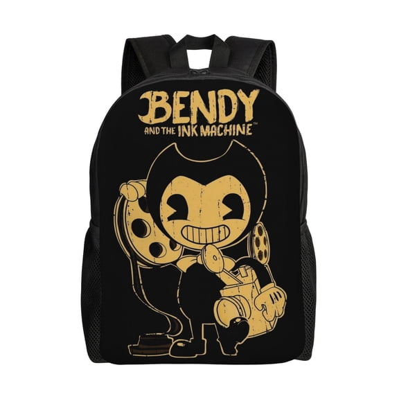 Bendy And The Ink Machine Backpack Casual Daypack Large Capacity Travel Work School Back Pack Novelty Book Bag Laptop Bag