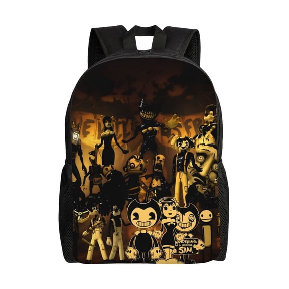 Bendy And The Ink Machine Backpack Casual Daypack Large Capacity Travel Work School Back Pack Novelty Computer Bag Laptop Bag