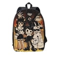 thumbnail image 1 of Bendy And The Ink Machine Backpack, Large Capacity 17 Inch Laptop Backpack, Durable Casual Daypack, Water Resistant, 17.3x12.2x5.5 Inch, 1 of 8