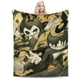 thumbnail image 1 of Bendy And The Ink Machine Blanket, Horror Game Throw Blanket For Bed Sofa Couch, Super Soft Flannel Blanket For Bedroom Livingroom, 40"X30", 1 of 9