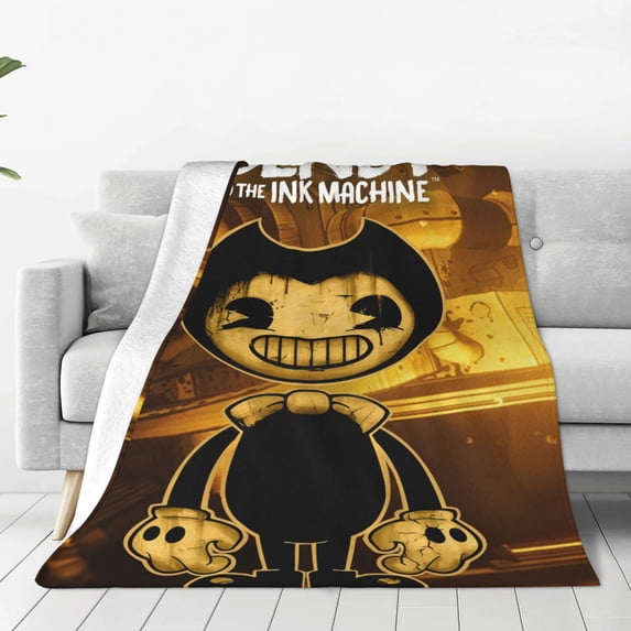 Bendy And The Ink Machine Blanket Super Soft Cozy Throw Blanket Fuzzy Comfy Flannel Blanket Warm Plush Blankets For Couch, Sofa, Bed 50"X40"