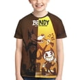 thumbnail image 1 of Bendy And The Ink Machine Boys Girls 3d Graphic Printed T-Shirt Crewneck Short Sleeve Tees, 1 of 6