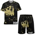 thumbnail image 1 of Bendy And The Ink Machine Boys T-Shirt And Shorts Outfit Set Athletic Short Sleeve Tee Mesh Shorts Set for Kids, 1 of 8