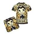 thumbnail image 1 of Bendy And The Ink Machine Boys Two Piece Rash Guard Swimsuits Kids Short Sleeve Swimwear Sets Bathing Suit, 1 of 7