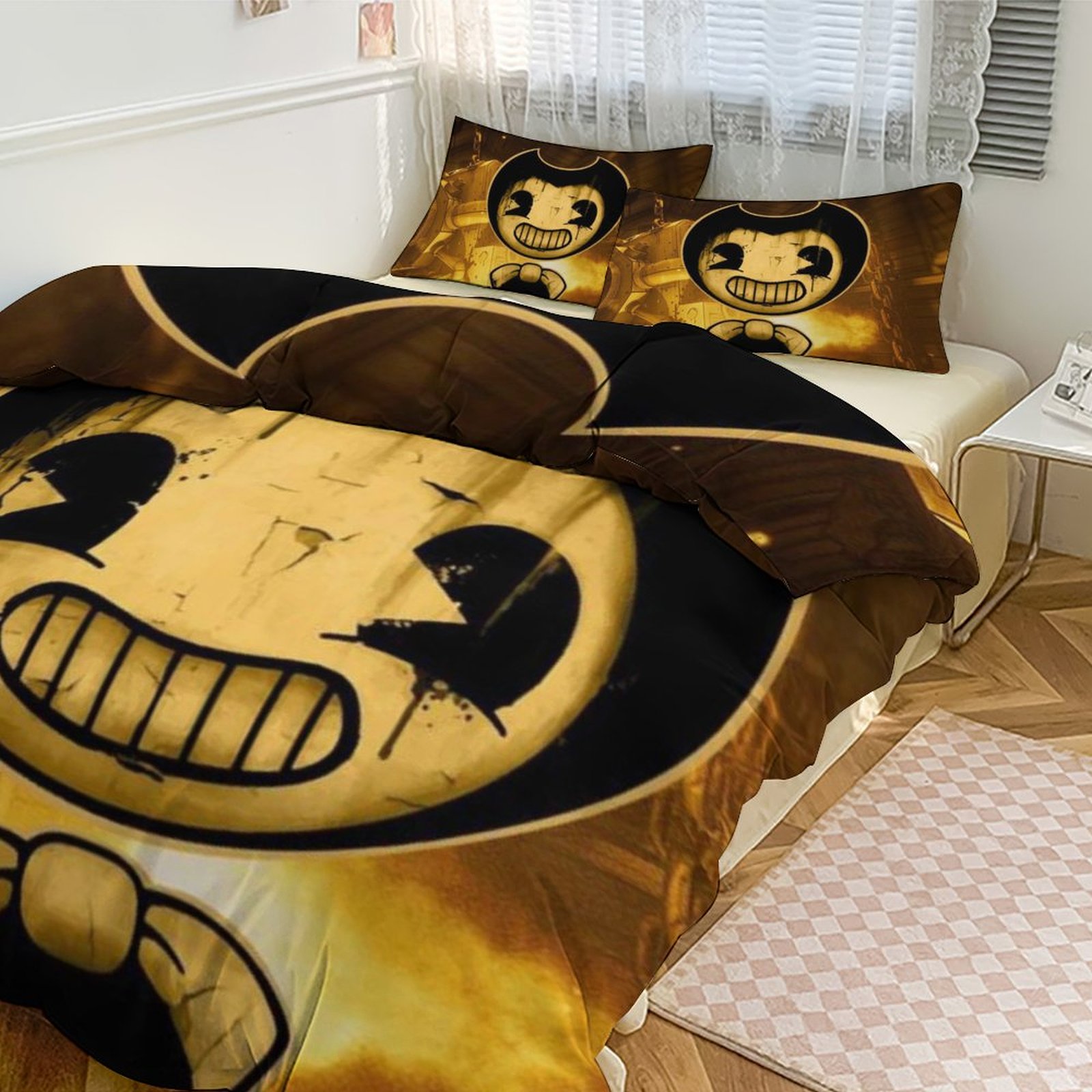 Bendy And The Ink Machine Cartoon 3-piece Set with Quilt Cover And 2 ...