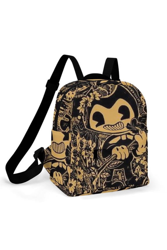Bendy And The Ink Machine Cartoon Fashion Backpack Travel Casual Daily Use Bag 25.5x20.5x11cm