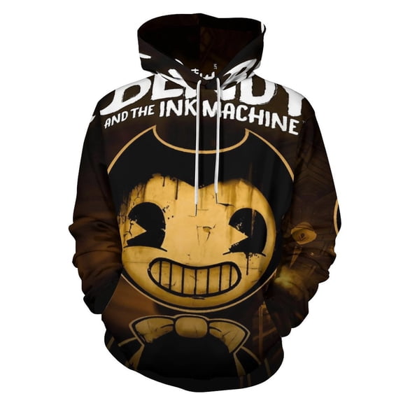 Bendy And The Ink Machine Hoodie Men's Novelty Hoodie 3D Print Pullover Hooded Long Sleeve Sweatshirts Tops Blouse with Pocket
