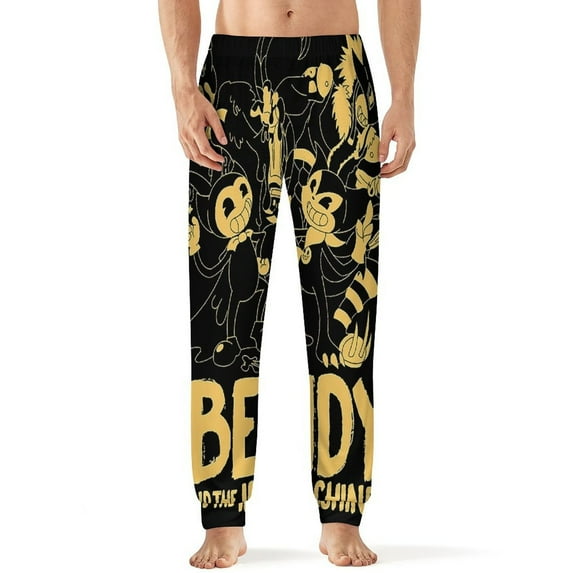 Bendy And The Ink Machine Men's Lightweight Pajama Pants Soft Lounge Sleep Joggers Sleepwear Bottom Pants
