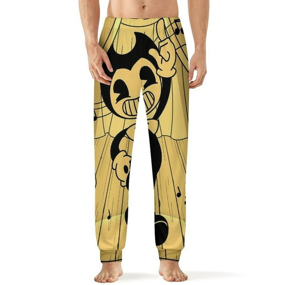 Bendy And The Ink Machine Men's Lightweight Pajama Pants Soft Lounge Sleep Joggers Sleepwear Bottom Pants