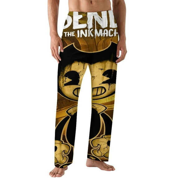 Bendy And The Ink Machine Men's Pajama Pants Ultra Lightweight Pjs Bottoms Sleepwear Bottom Pants with Pocket Drawstring