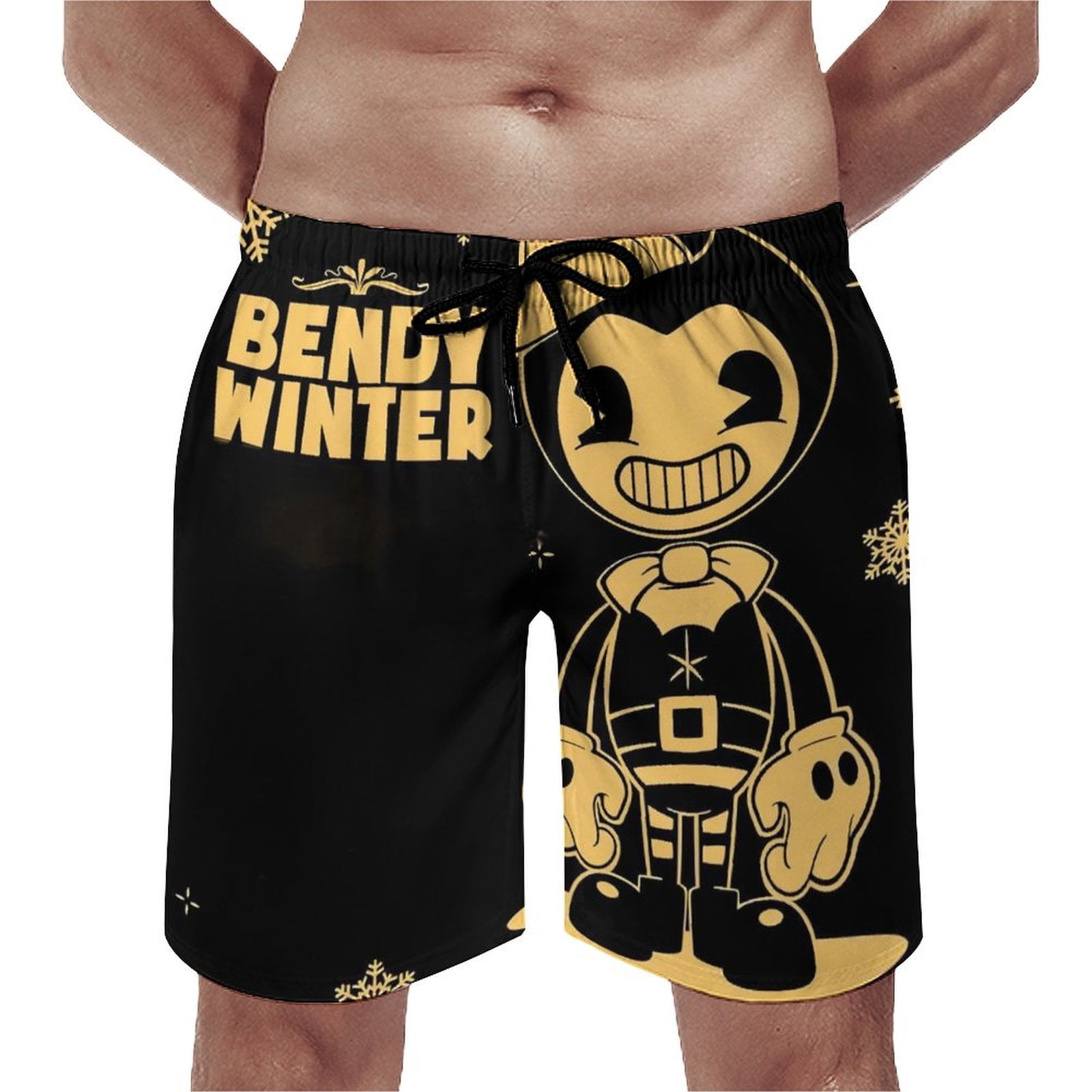 Bendy And The Ink Machine Men's mesh beach shorts with pockets L ...