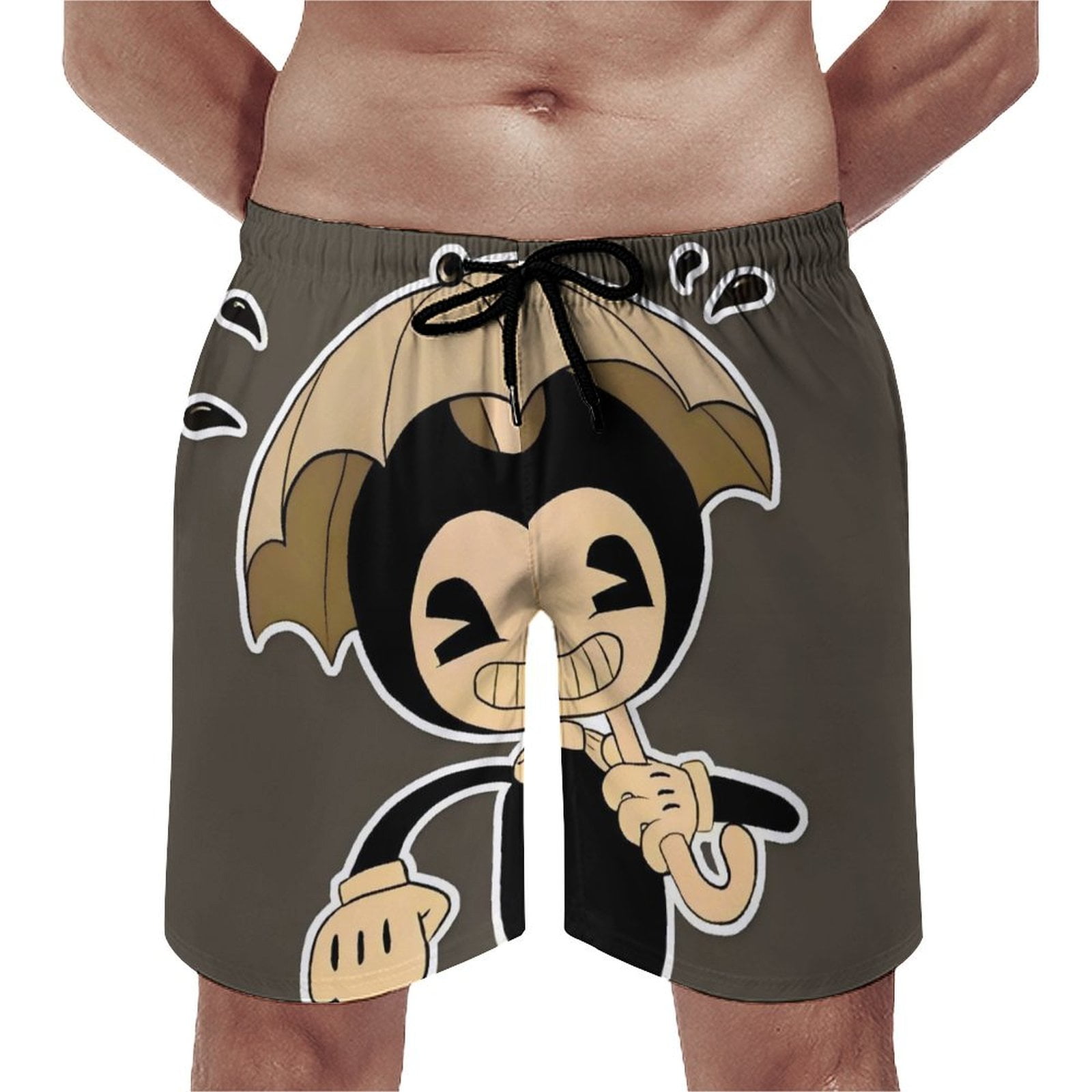 Bendy And The Ink Machine Men's mesh beach shorts with pockets L ...
