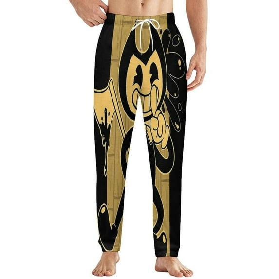 Bendy And The Ink Machine Mens Pajama Pants Microfleece Pajama Bottoms Sleepwear PJ Sleep & Lounge Pants