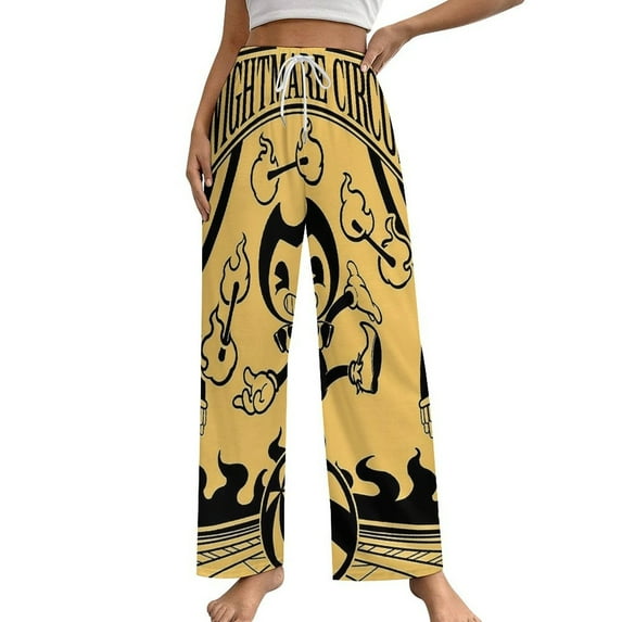 Bendy And The Ink Machine Womens Comfy Pajama PJ Pants Lounge Pants Sleepwear Drawstring PJ Bottoms Pants
