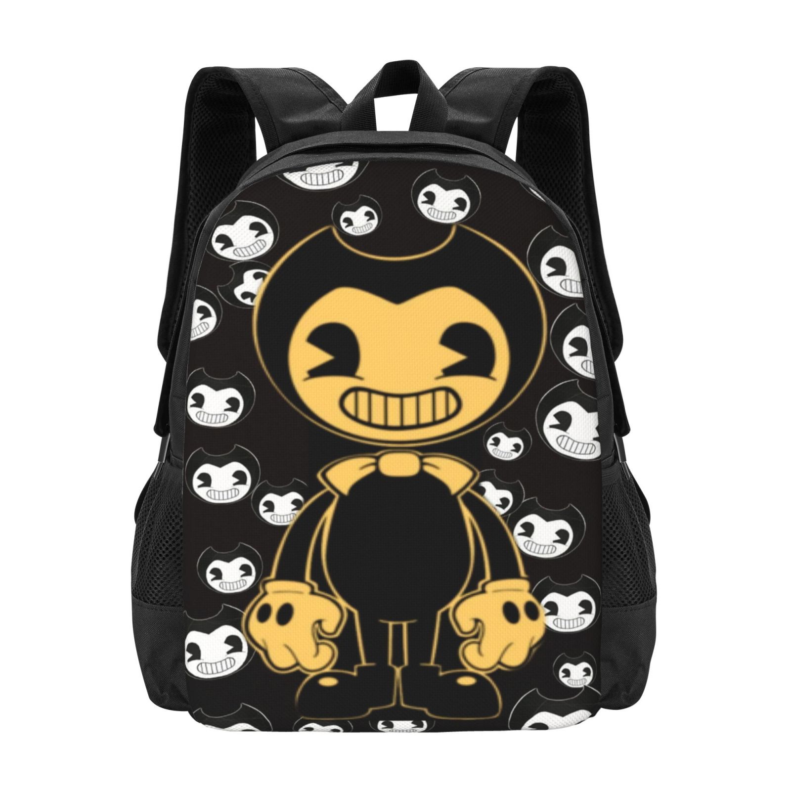 Bendy and the Ink Machine Backpack Cartoon large capacity Student School Laptop Bag Lightweight Casual Travel Camping Daypack Bookbag For Boys Girls Kids Fans Walmart