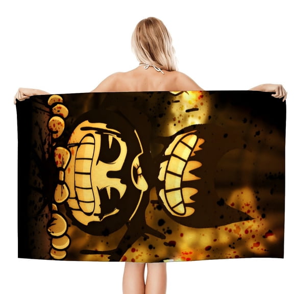 Bendy and the Ink Machine Beach Quick Drying Towel, vibrant, lightweight, quick-drying, and sand-resistant for seamless outdoor fun.size 30.7x59in (78x150cm)