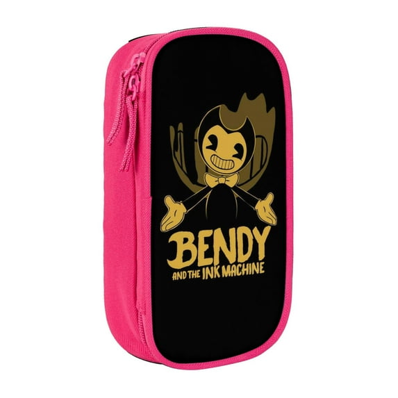 Bendy and The Ink Machine Big Capacity Pencil Case, Aesthetic Pen Pouch Storage Bag, Office Supplies Organizer, Pen Cases Pencil Bag with Multiple Compartments