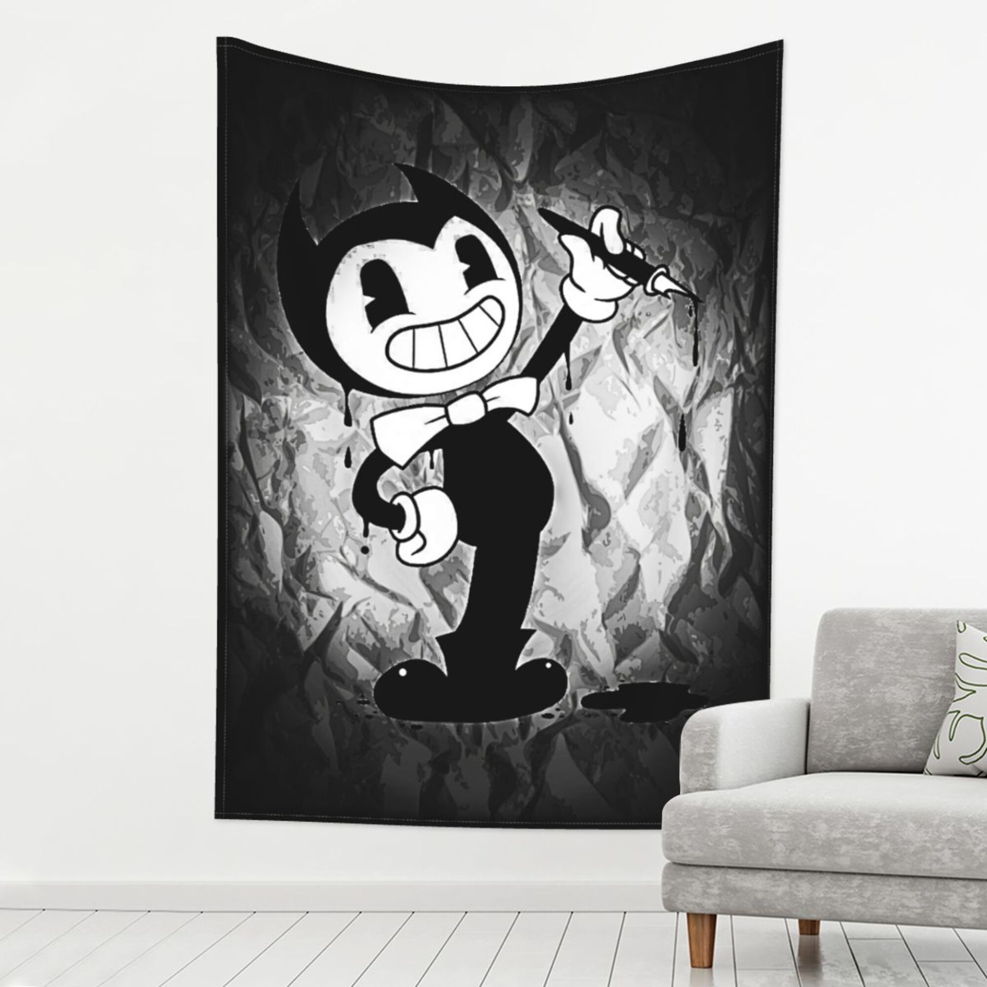 Bendy and the Ink Machine Cartoon Tapestry Wall Hanging, Fashion