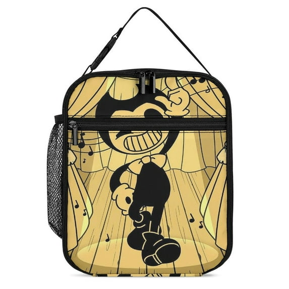 Bendy And The Ink Machine Lunch Bag, Insulated Lunch Box Large Capacity Reusable Insulated Cooler Lunch Totes Bag for Work Office School Camping Travel Picnic