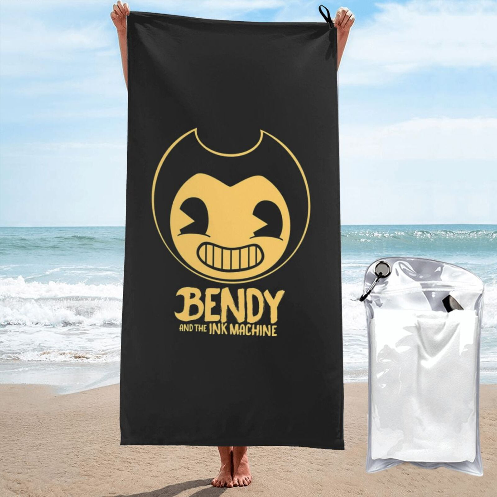 Cute Panda Microfiber Beach Towel - 52x32 Inches, Super Absorbent, Quick Dry, For Pool, Beach, Travel, Gym