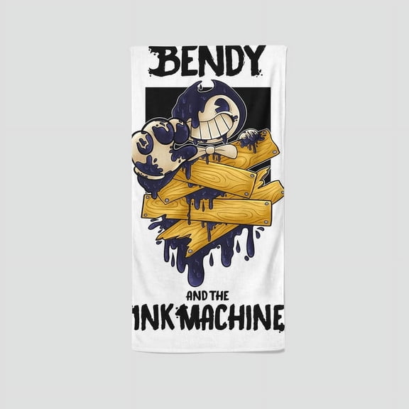 Bendy and the Ink Machine presents a unique single-sided towel, an ideal custom gift for fans. Perfect for gym, yoga, boxing, and sunbathing, it measures 13.8"x28.7".