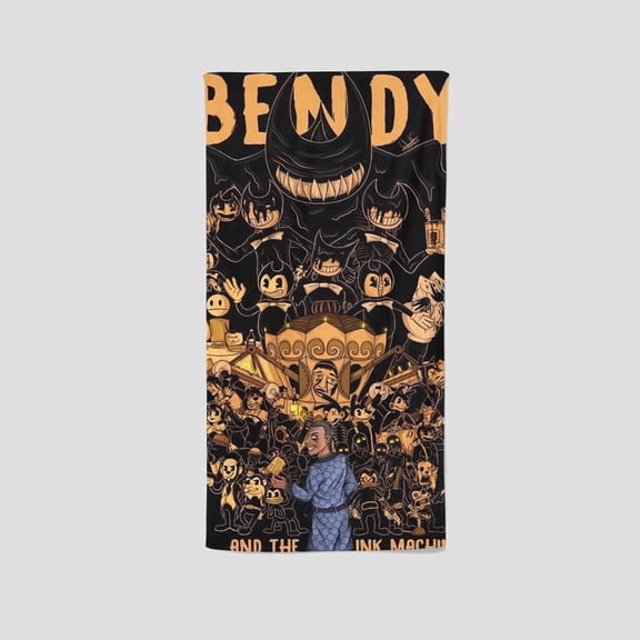 Bendy and the Ink Machine'stowel features a distinctive design, making it a perfect gift for fans. Ideal for workouts, yoga, boxing, and sunbathing, it's 13.8"x28.7".