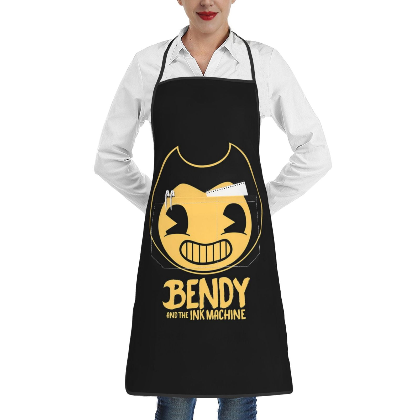 Bendy and The Ink Machine Apron for Women and Men with Pockets