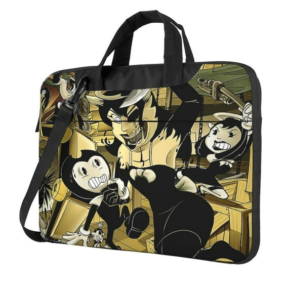 Bendy and The Ink Machine Laptop Bag for Women Men, 13 inch Computer Bag Laptop Messenger Shoulder Briefcase with Strap