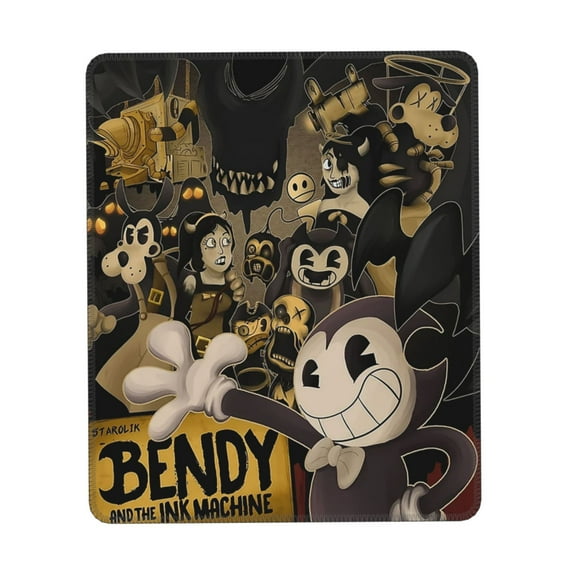 Bendy and The Ink Machine Mouse Pad, Computer Mouse Mat, Waterproof Non-Slip Rubber Base MousePads for Office Laptop 10 x 12 inch