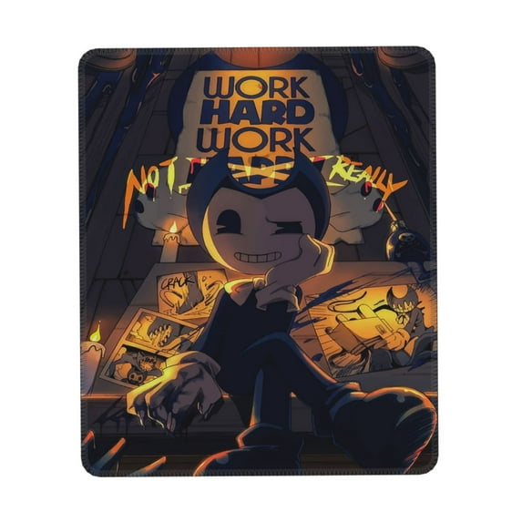 Bendy and The Ink Machine Mouse Pad, Computer Mouse Mat, Waterproof Non-Slip Rubber Base MousePads for Office Laptop 7.9 x 9.5 in