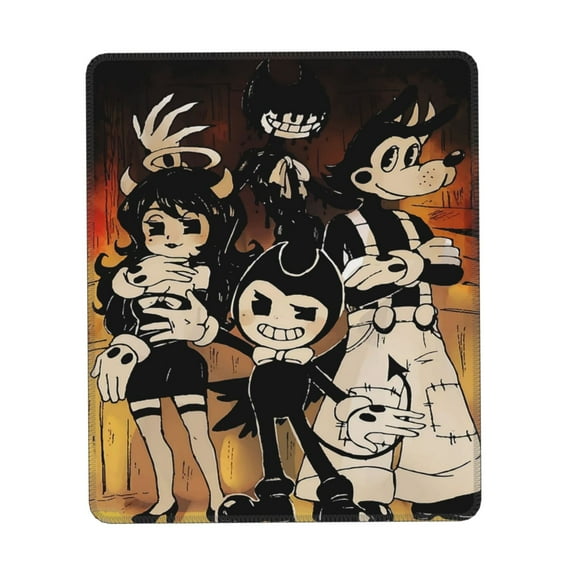 Bendy and The Ink Machine Mouse Pad, Computer Mouse Mat, Waterproof Non-Slip Rubber Base MousePads for Office Laptop 7 x 8.6 in