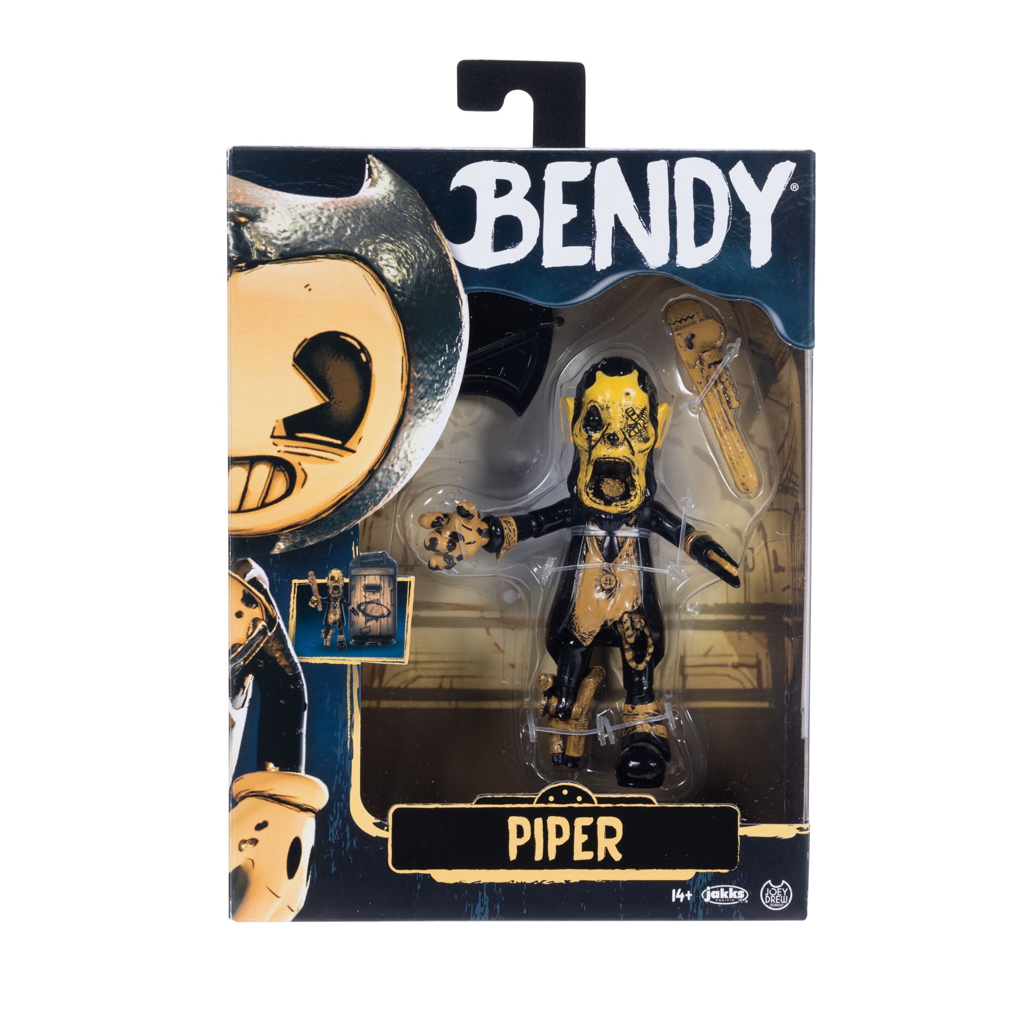 Bendy and the Ink Machine 5 inch Articulated Piper Action Figure with Wrench Accessory for Teen Ages 14+