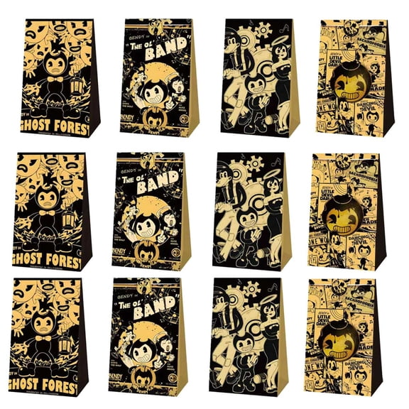 Bendy and the Ink Machine Goodie Party Favor Candy Bags Birthday Decorations Treat Supplies