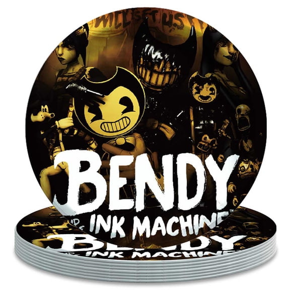 Bendy and the Ink Machine Themed Birthday Disposable Tableware - 7 Inch Paper Plates Party Supply Decorations