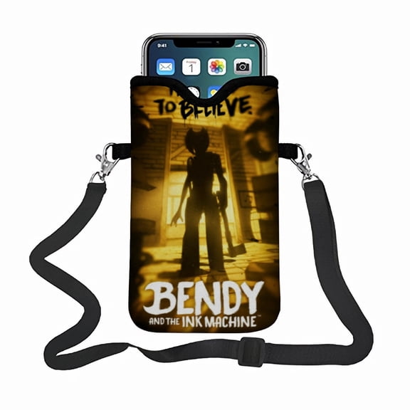 Bendy and the Ink Machine phone bag phone satchel , featuring an adjustable strap small bag perfectly fitting most phones.