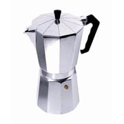 Bene Casa 6 cup aluminum espresso maker, stove top espresso maker, single shot, dishwasher safe espresso maker with side pour spout
