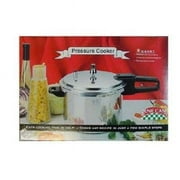 Bene Casa 4.2-Quart capacity aluminum pressure cooker, polished aluminum finish, stove top pressure cooker, dishwasher safe, safety lid