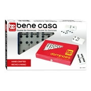 Bene Casa Classic 28-Piece Double 6 Domino Set with Compact Storage Box