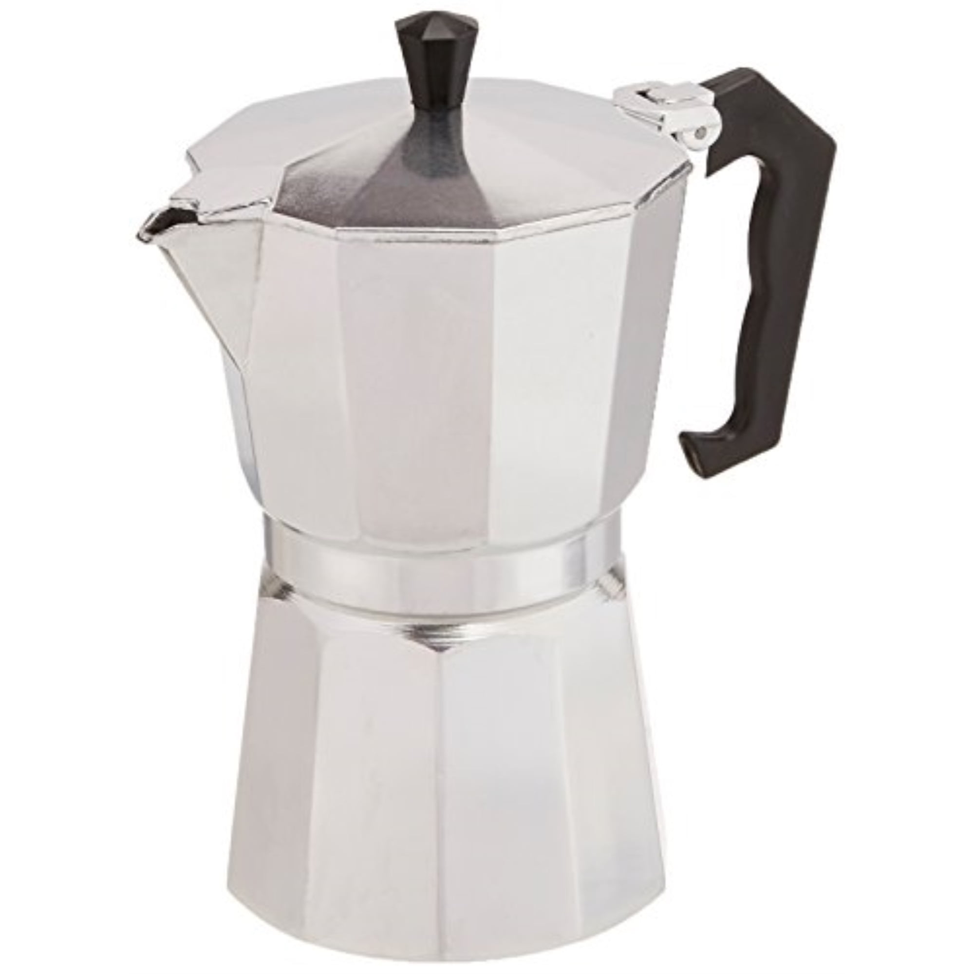Bene Casa Aluminum 6-Cup Espresso Maker with See Through Lid, Authentic Espresso Maker, - 6 Cup