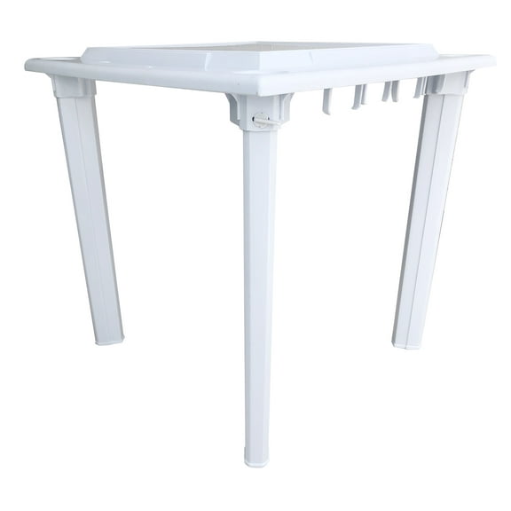 Bene Casa Floating Domino Game Table with Removable Legs for Pool & Beach Party, White