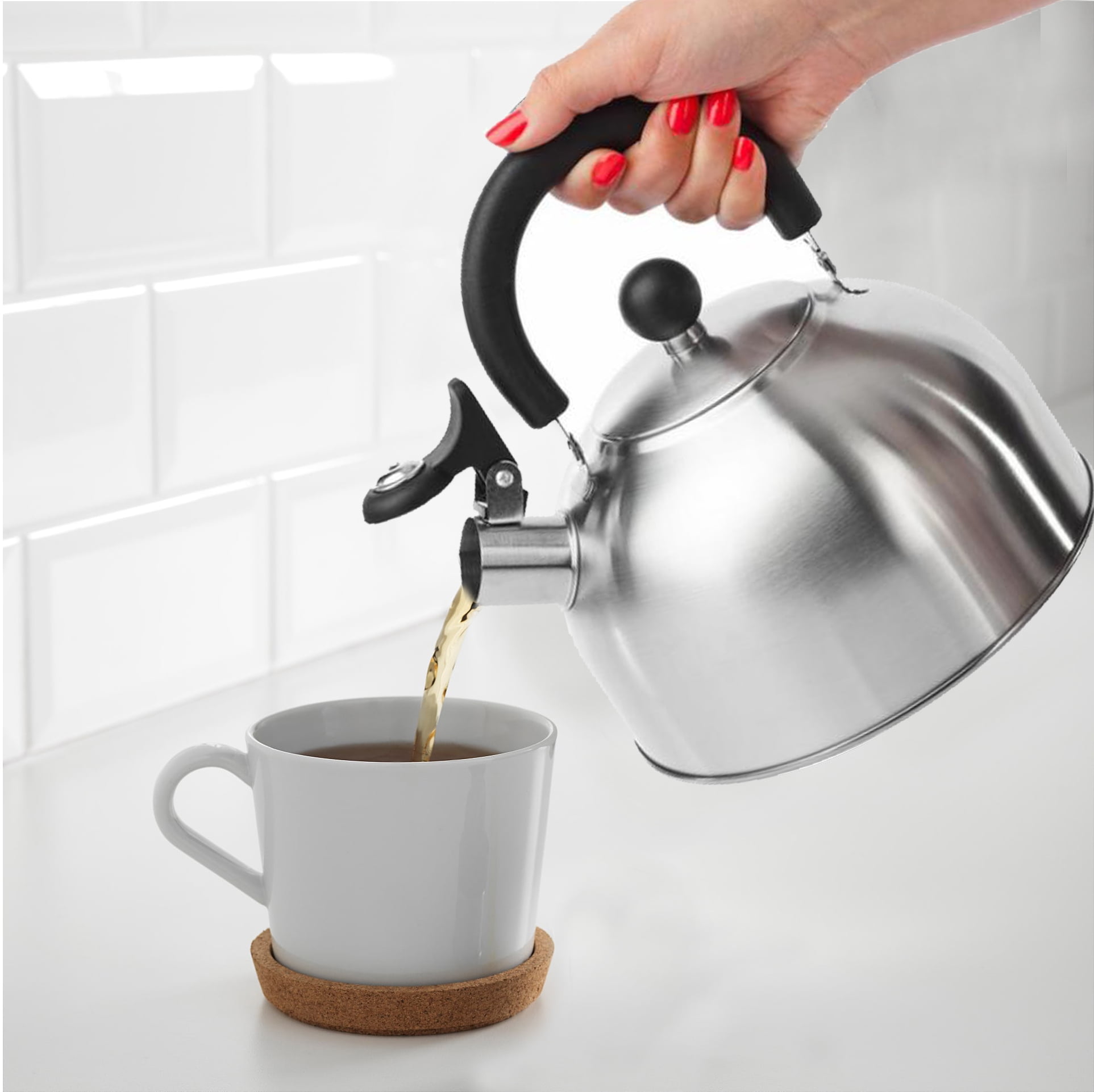 Bene Casa traditional, 2.5-quart stainless-steel whistling Bene Casa traditional, 2.5-quart stainless-steel whistling