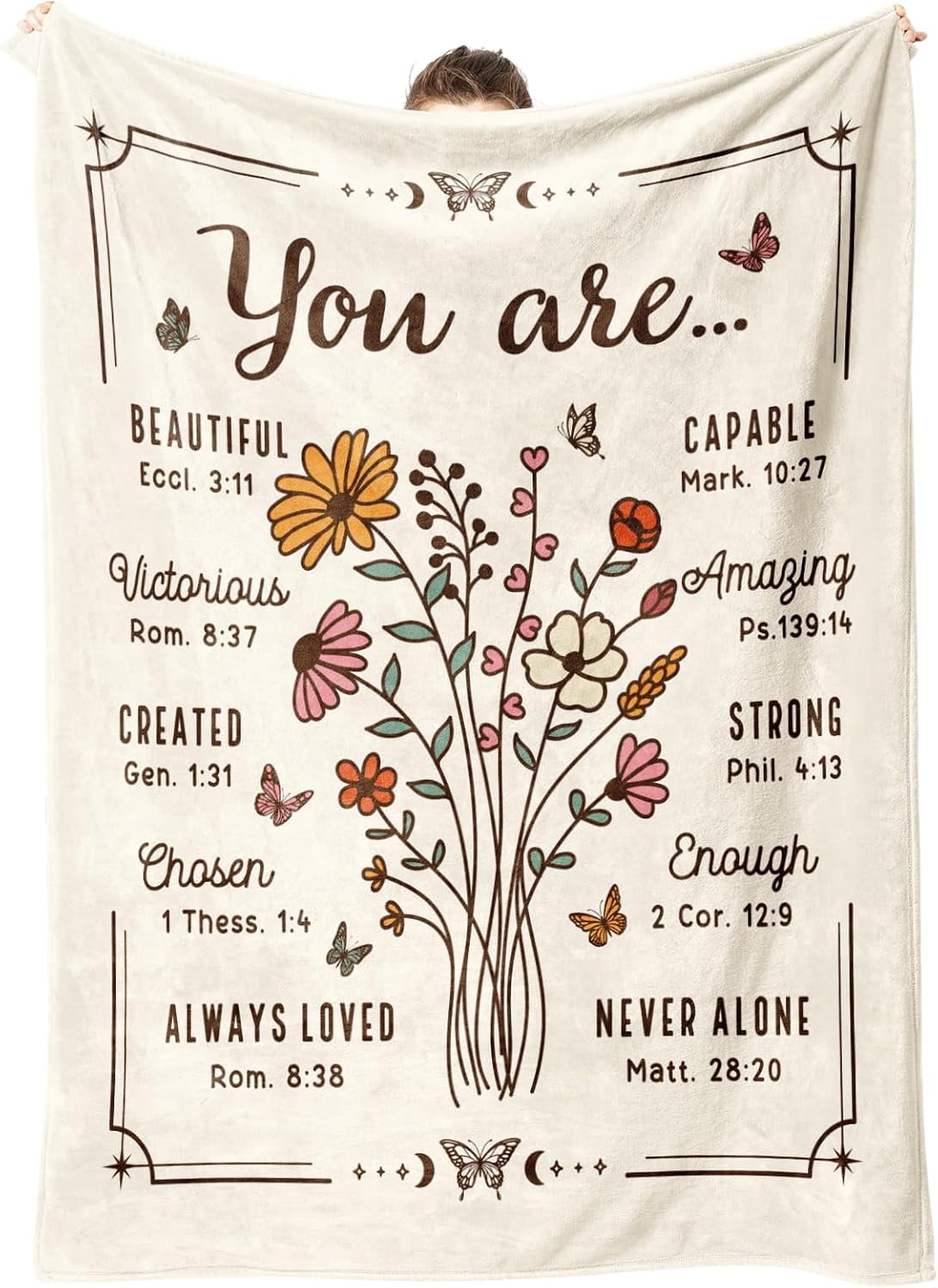 Sister Gift Blanket - Motivational Flannel Throw 60"x50" For Birthday, Valentine's, Get Well, Encouragement Gifts For Her