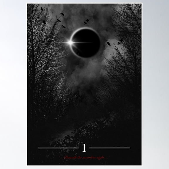 ‘…Beneath The Moonless Sky…’ Poster Wall Art, Modern Wall Decor, 8x12 UNFRAMED