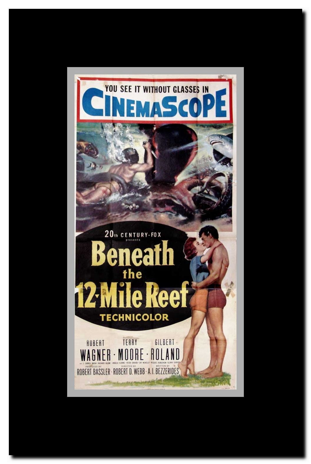 Beneath the 12-Mile Reef Framed Movie Poster