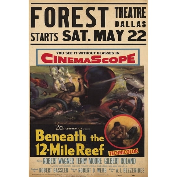 Beneath the 12-Mile Reef Movie Poster Print (27 x 40) - Item # MOVAH4714