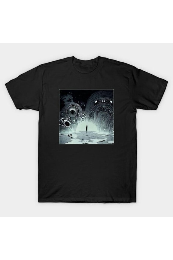 Beneath the Curved Sky Psychedelic Space Art G4721 Unisex T-Shirt, Up to Size 5XL