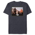 thumbnail image 1 of Beneath the Planet of the Apes 1970 General Ursus & Dr Zaius - Short Sleeve Blended T-Shirt for Adults - Customized-Navy Heather, 1 of 5
