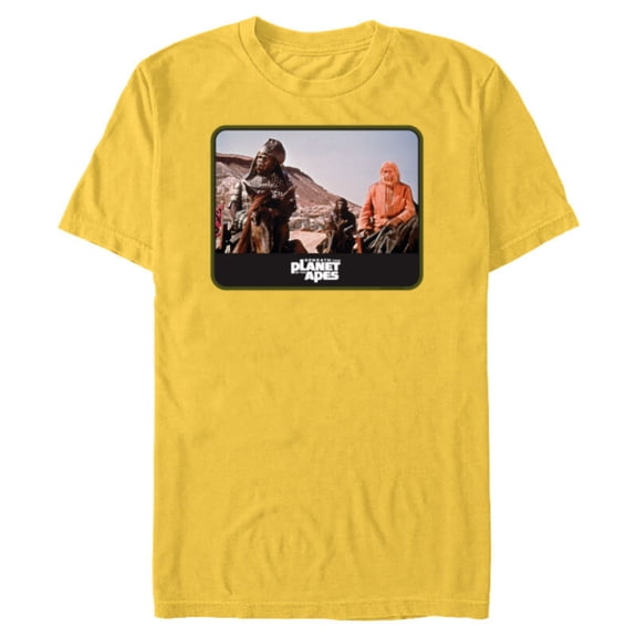 Beneath the Planet of the Apes 1970 General Ursus & Dr Zaius - Short Sleeve Blended T-Shirt for Adults - Customized-Yellow