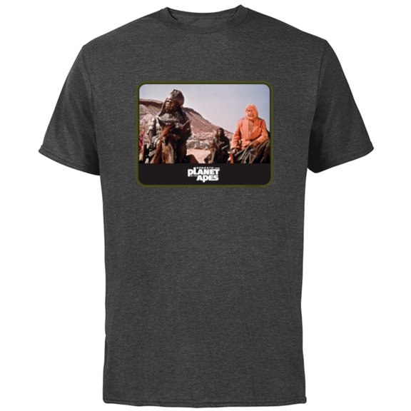 Beneath the Planet of the Apes 1970 General Ursus & Dr Zaius - Short Sleeve Cotton T-Shirt for Adults - Customized-Charcoal